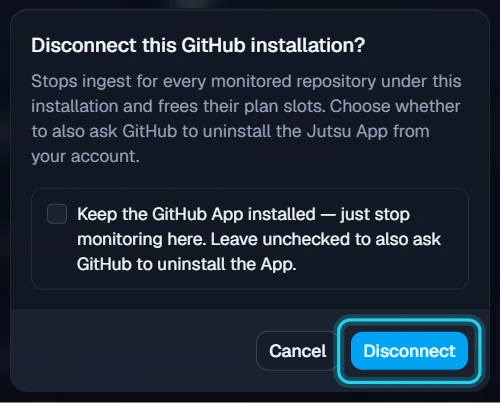 Figure 16. Leave the box unchecked to also uninstall the App.