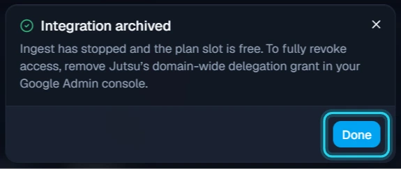 Figure 18. The connection is archived.